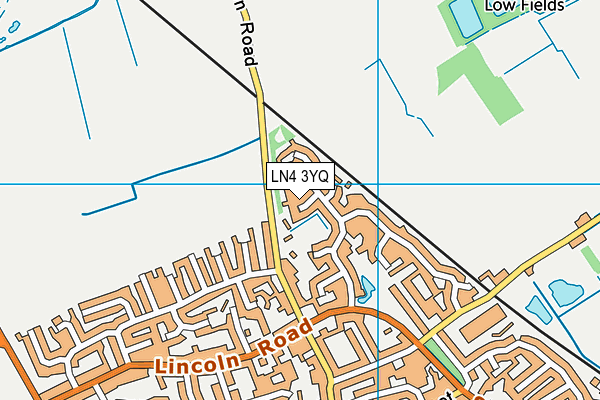 LN4 3YQ map - OS VectorMap District (Ordnance Survey)