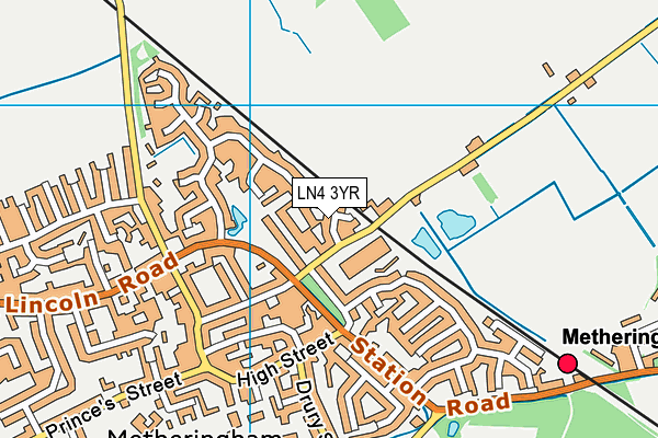 LN4 3YR map - OS VectorMap District (Ordnance Survey)