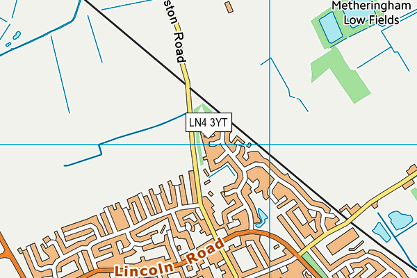 LN4 3YT map - OS VectorMap District (Ordnance Survey)