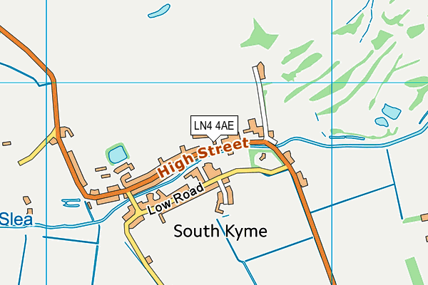 LN4 4AE map - OS VectorMap District (Ordnance Survey)