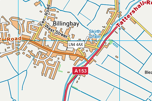 LN4 4AX map - OS VectorMap District (Ordnance Survey)