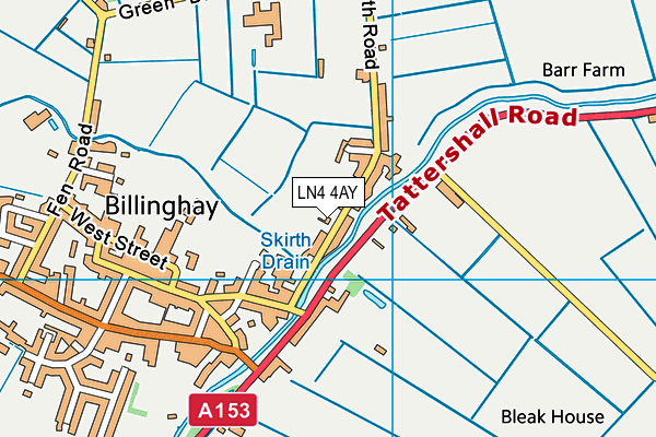 LN4 4AY map - OS VectorMap District (Ordnance Survey)