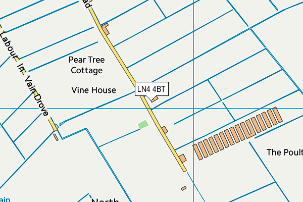 LN4 4BT map - OS VectorMap District (Ordnance Survey)