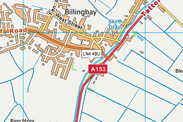 LN4 4BU map - OS VectorMap District (Ordnance Survey)