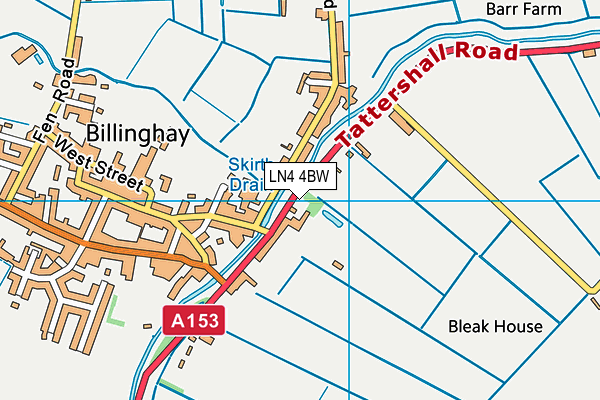 LN4 4BW map - OS VectorMap District (Ordnance Survey)