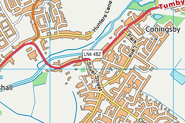 LN4 4BZ map - OS VectorMap District (Ordnance Survey)