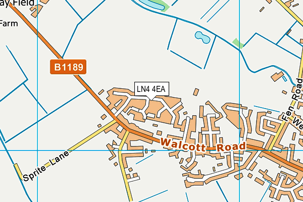 LN4 4EA map - OS VectorMap District (Ordnance Survey)