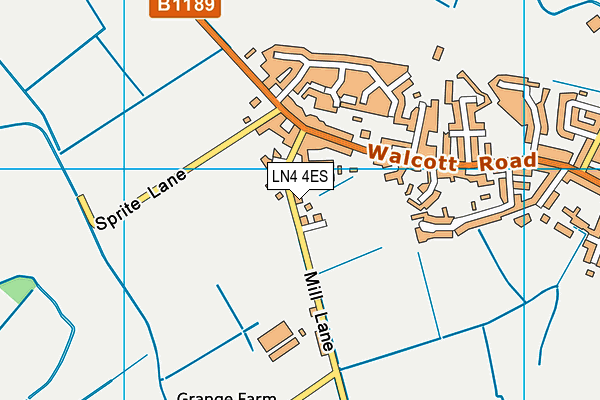 LN4 4ES map - OS VectorMap District (Ordnance Survey)