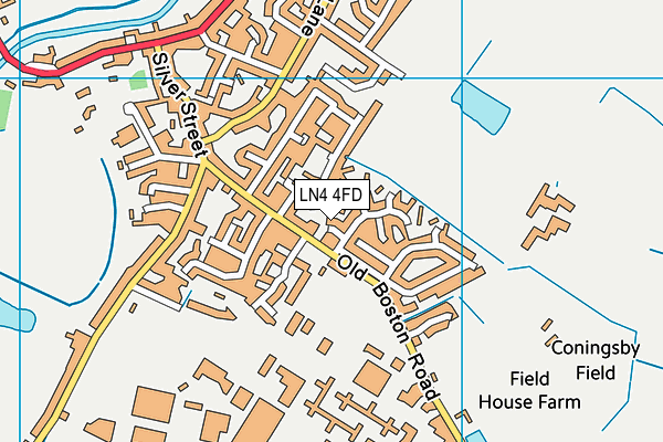 LN4 4FD map - OS VectorMap District (Ordnance Survey)