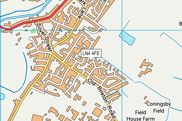 LN4 4FE map - OS VectorMap District (Ordnance Survey)