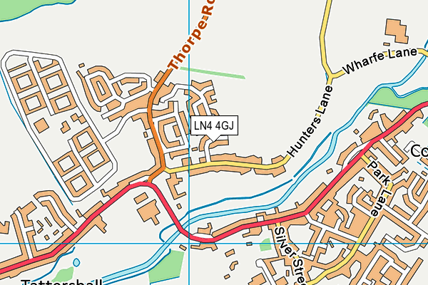 LN4 4GJ map - OS VectorMap District (Ordnance Survey)