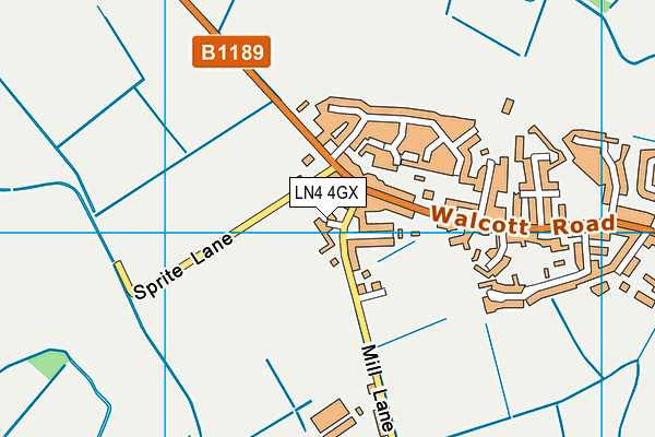 LN4 4GX map - OS VectorMap District (Ordnance Survey)