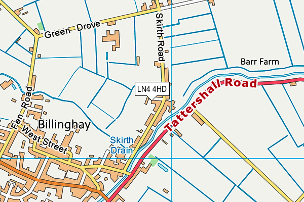LN4 4HD map - OS VectorMap District (Ordnance Survey)
