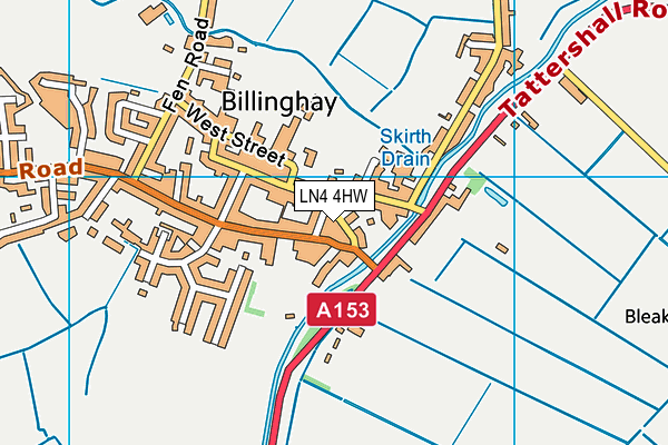 LN4 4HW map - OS VectorMap District (Ordnance Survey)
