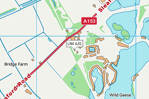 LN4 4JG map - OS VectorMap District (Ordnance Survey)