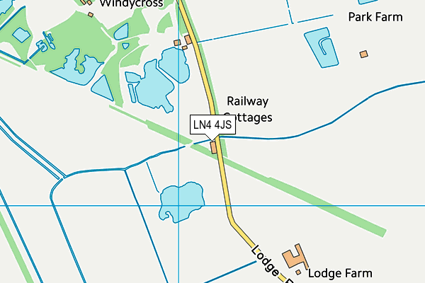 LN4 4JS map - OS VectorMap District (Ordnance Survey)