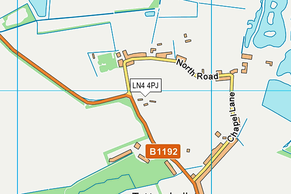 LN4 4PJ map - OS VectorMap District (Ordnance Survey)