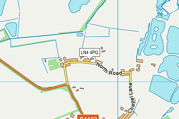 LN4 4PQ map - OS VectorMap District (Ordnance Survey)