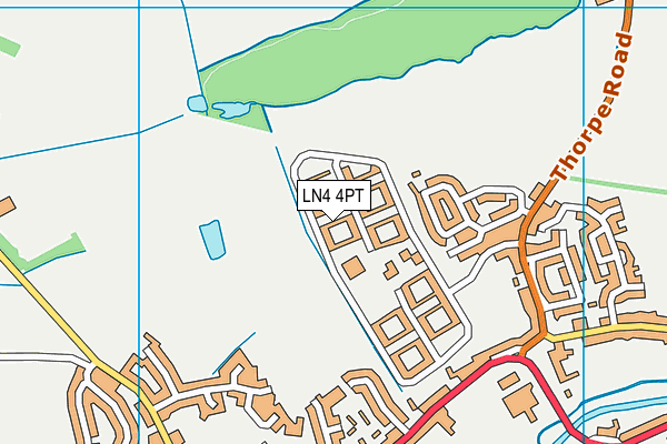 LN4 4PT map - OS VectorMap District (Ordnance Survey)