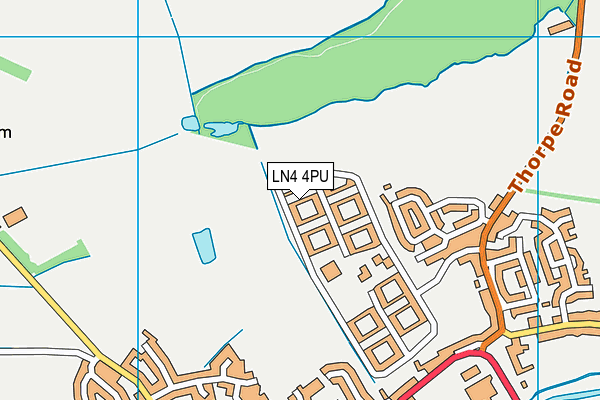 LN4 4PU map - OS VectorMap District (Ordnance Survey)
