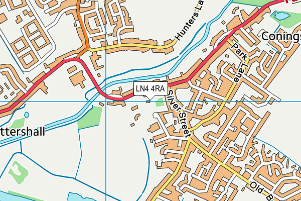 LN4 4RA map - OS VectorMap District (Ordnance Survey)