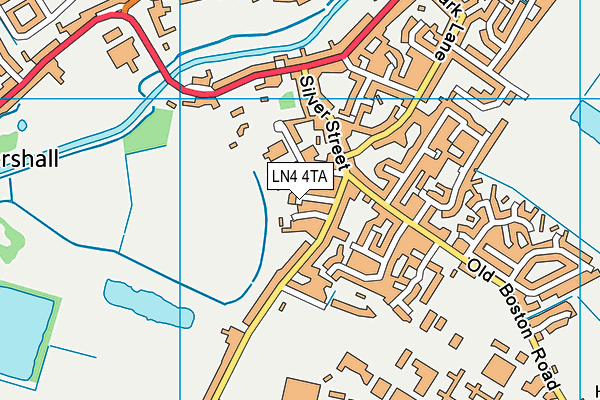 LN4 4TA map - OS VectorMap District (Ordnance Survey)