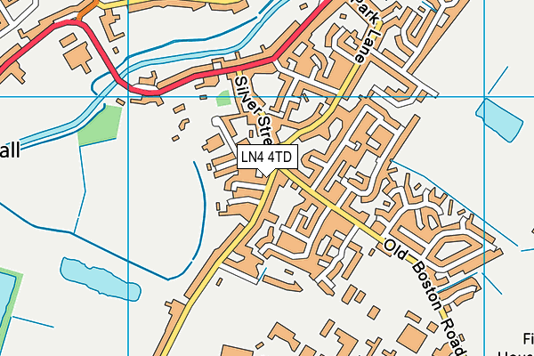 LN4 4TD map - OS VectorMap District (Ordnance Survey)