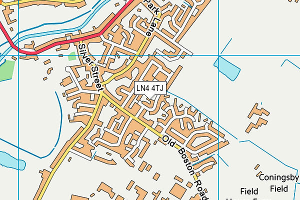 LN4 4TJ map - OS VectorMap District (Ordnance Survey)