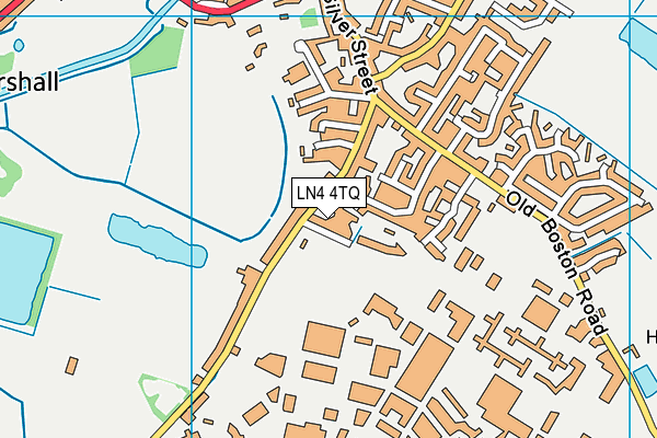 LN4 4TQ map - OS VectorMap District (Ordnance Survey)