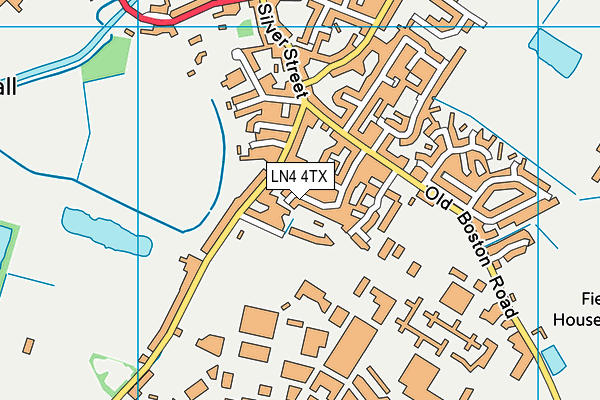 LN4 4TX map - OS VectorMap District (Ordnance Survey)