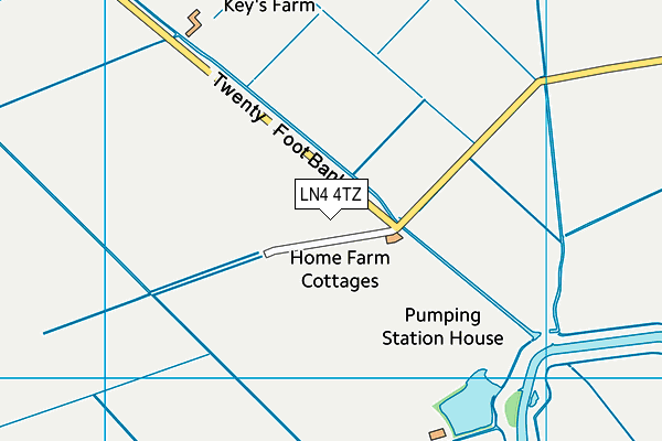 LN4 4TZ map - OS VectorMap District (Ordnance Survey)