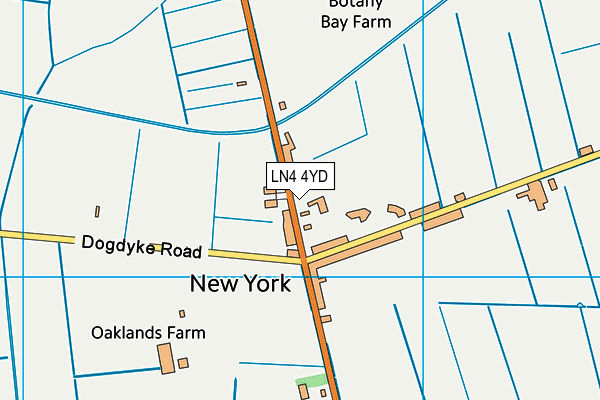 LN4 4YD map - OS VectorMap District (Ordnance Survey)