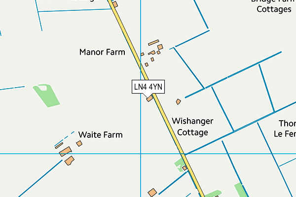 LN4 4YN map - OS VectorMap District (Ordnance Survey)