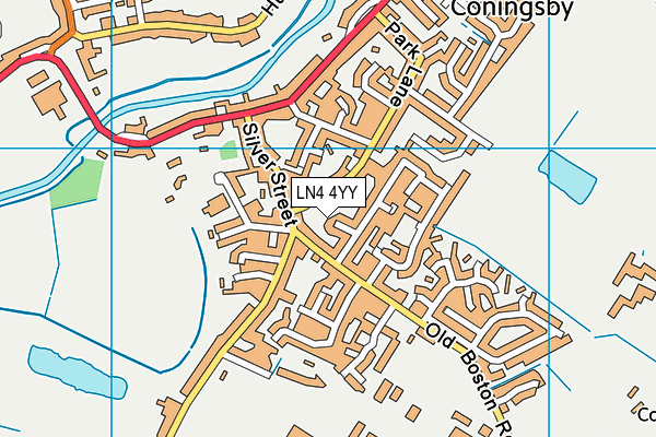 LN4 4YY map - OS VectorMap District (Ordnance Survey)