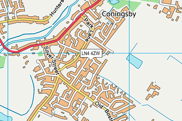 LN4 4ZW map - OS VectorMap District (Ordnance Survey)