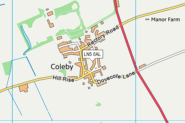 LN5 0AL map - OS VectorMap District (Ordnance Survey)