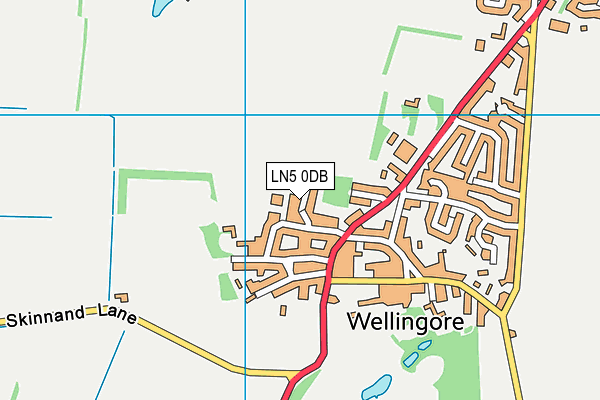 LN5 0DB map - OS VectorMap District (Ordnance Survey)