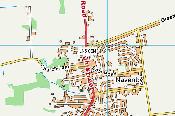 LN5 0EN map - OS VectorMap District (Ordnance Survey)