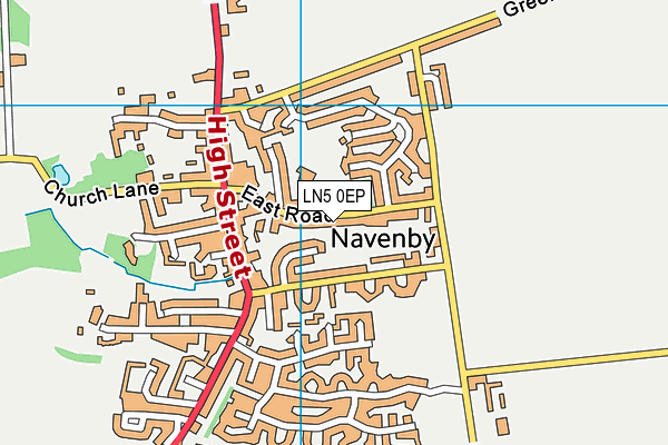 LN5 0EP map - OS VectorMap District (Ordnance Survey)