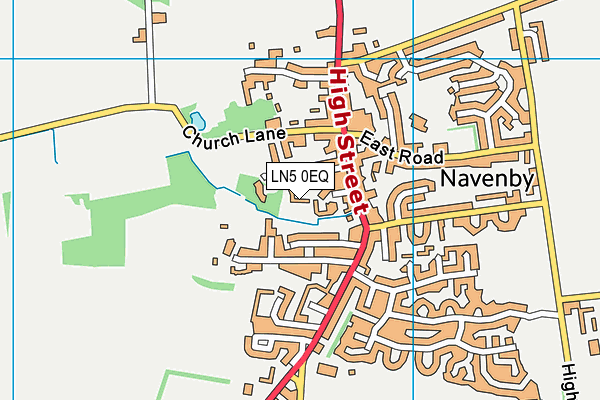 LN5 0EQ map - OS VectorMap District (Ordnance Survey)