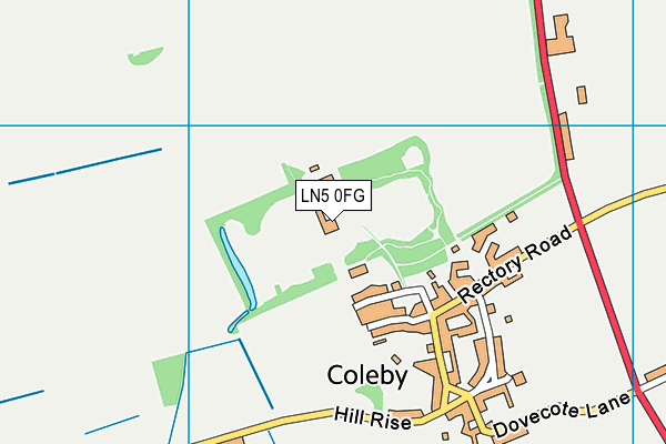 LN5 0FG map - OS VectorMap District (Ordnance Survey)