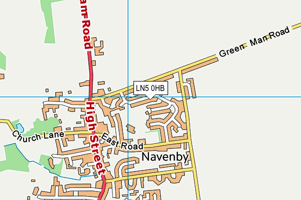 LN5 0HB map - OS VectorMap District (Ordnance Survey)