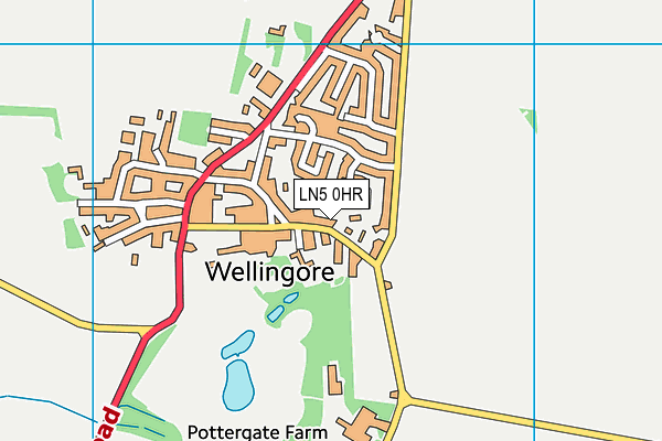 LN5 0HR map - OS VectorMap District (Ordnance Survey)