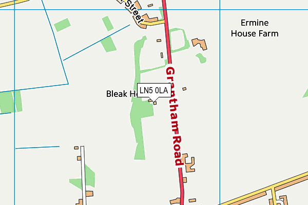 LN5 0LA map - OS VectorMap District (Ordnance Survey)