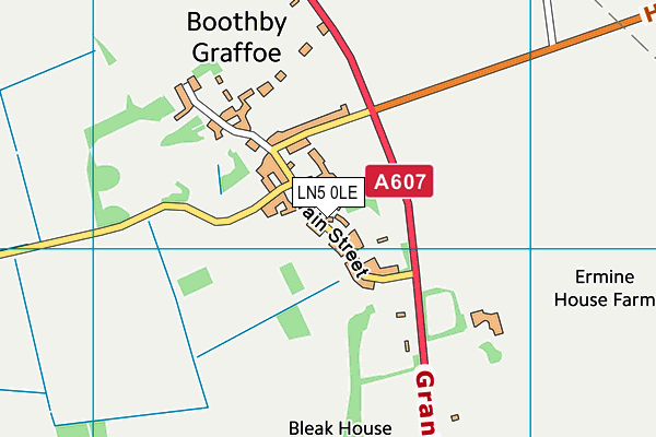 LN5 0LE map - OS VectorMap District (Ordnance Survey)