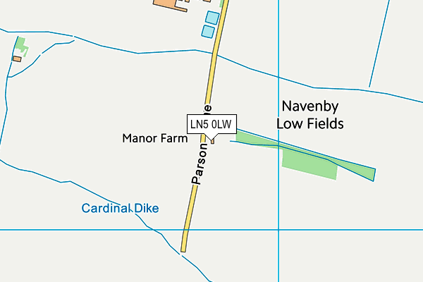 LN5 0LW map - OS VectorMap District (Ordnance Survey)