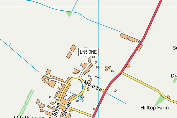 LN5 0NE map - OS VectorMap District (Ordnance Survey)