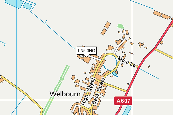 LN5 0NG map - OS VectorMap District (Ordnance Survey)