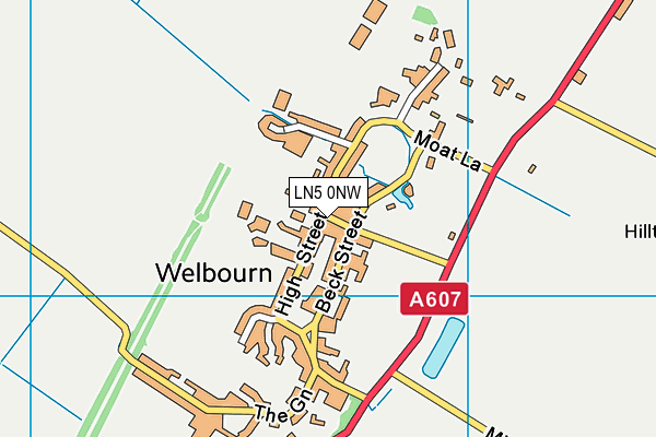 LN5 0NW map - OS VectorMap District (Ordnance Survey)