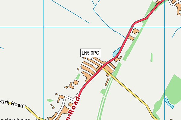 LN5 0PG map - OS VectorMap District (Ordnance Survey)